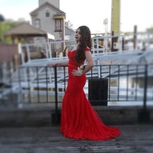 Formal red dress